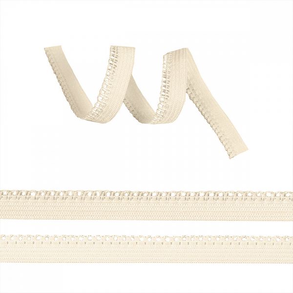 Резинка бельевая (ажурная) 10.0 мм / 1000 метров, RB03 сумрачно-белый F102