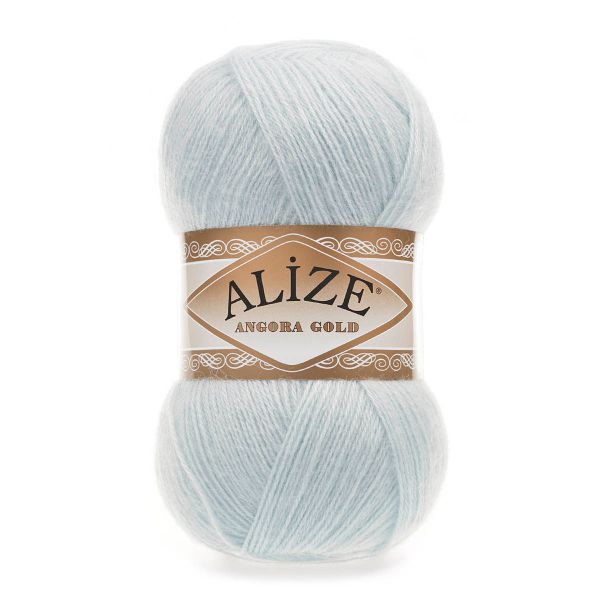 Пряжа Alize (Ализе) Angora Gold / уп.5 мот. по 100 г, 550м, 514 голубой лед A