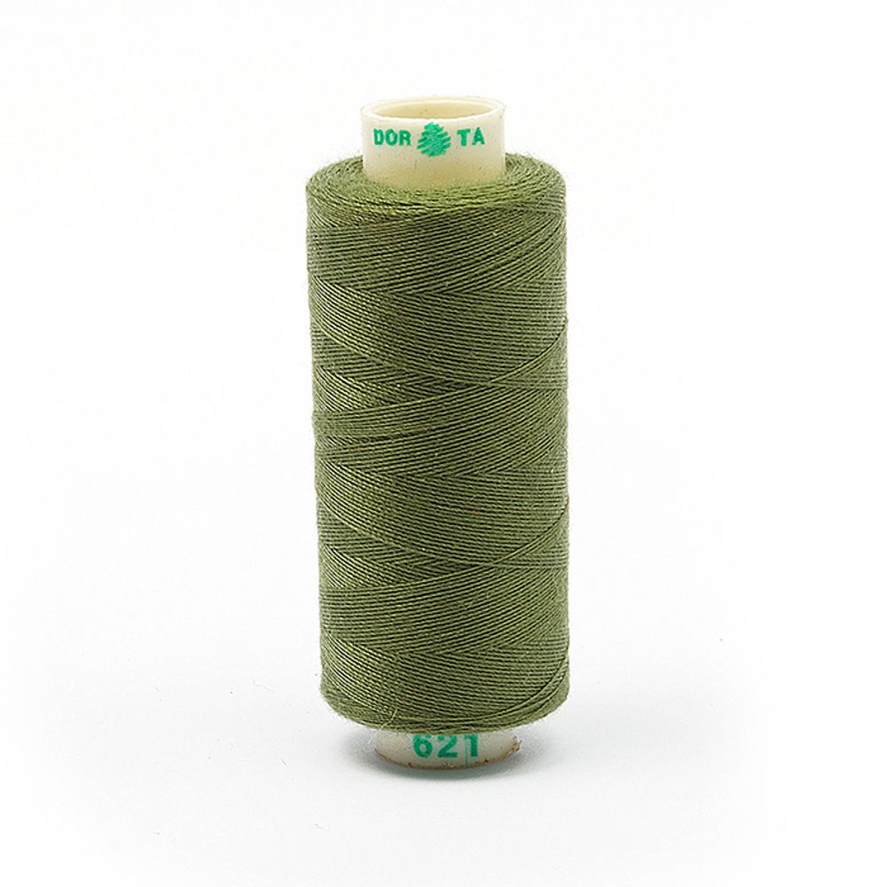 Нитки швейные бытовые Dor Tak 40/2, 366 м / 10 кат., 621 серый