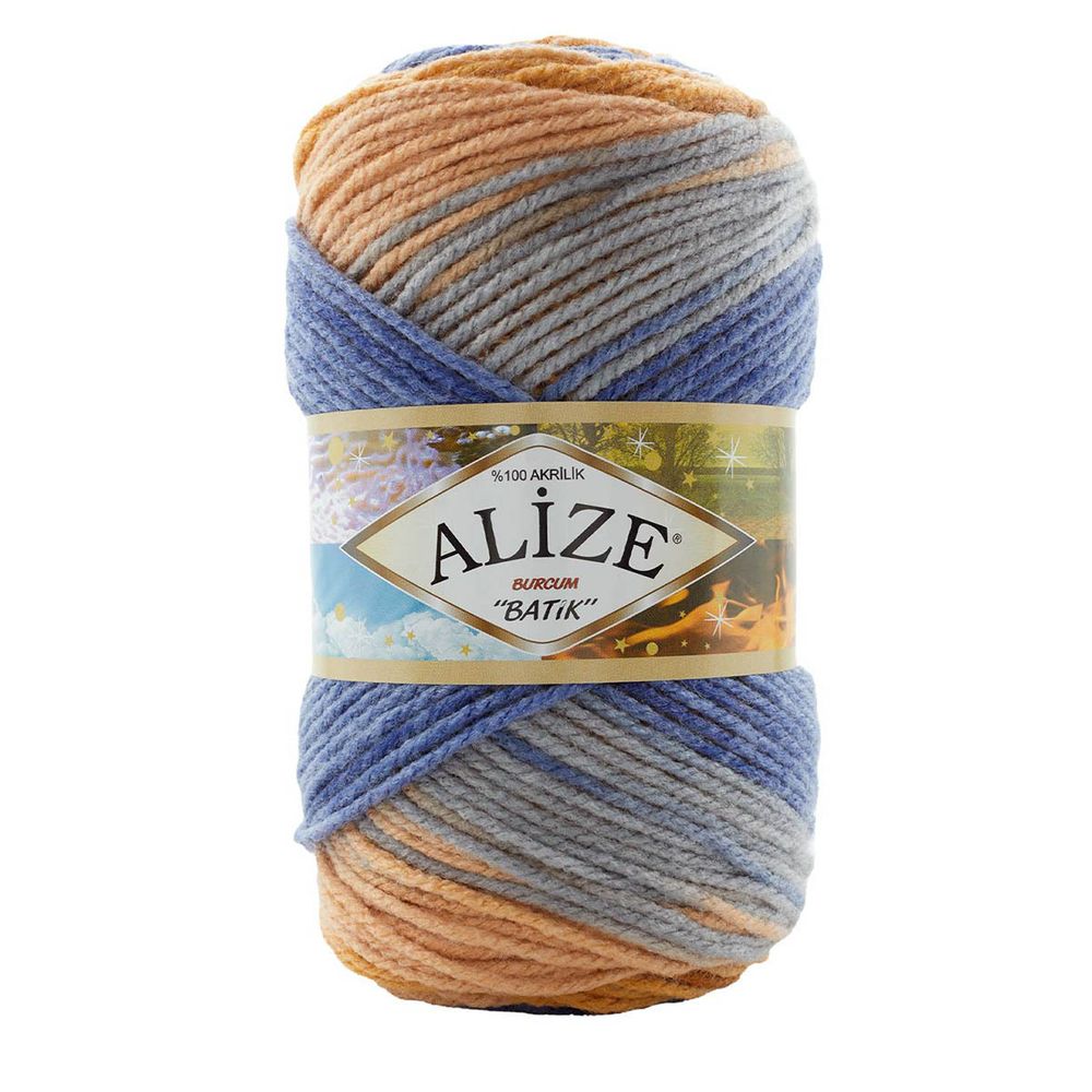 Пряжа Alize (Ализе) Burcum Batik / уп.5 мот. по 100 г, 210м, 7914 секционный