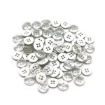 Пуговицы 4 прокола 18L (11мм), (col.08 св. серый) CB, 72 шт