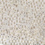 Бисер Miyuki Round 11/0 (2.1 мм), 2 мм, 25 г (5х5 г), №0001 серебристый, Япония