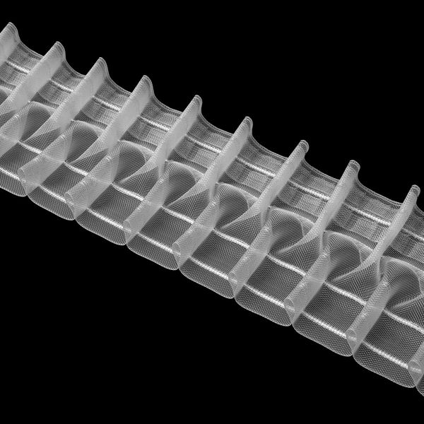 Лента (тесьма) шторная: сборка буфы (1:2) 100 мм / 50 метров, прозрачный, OZ-IS 4368 MP