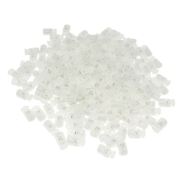 Фиксатор (зажим) для шнура пластик 1 отв., ⌀5.5 мм, 20х10 мм, цилиндр, прозрачный, 200 шт