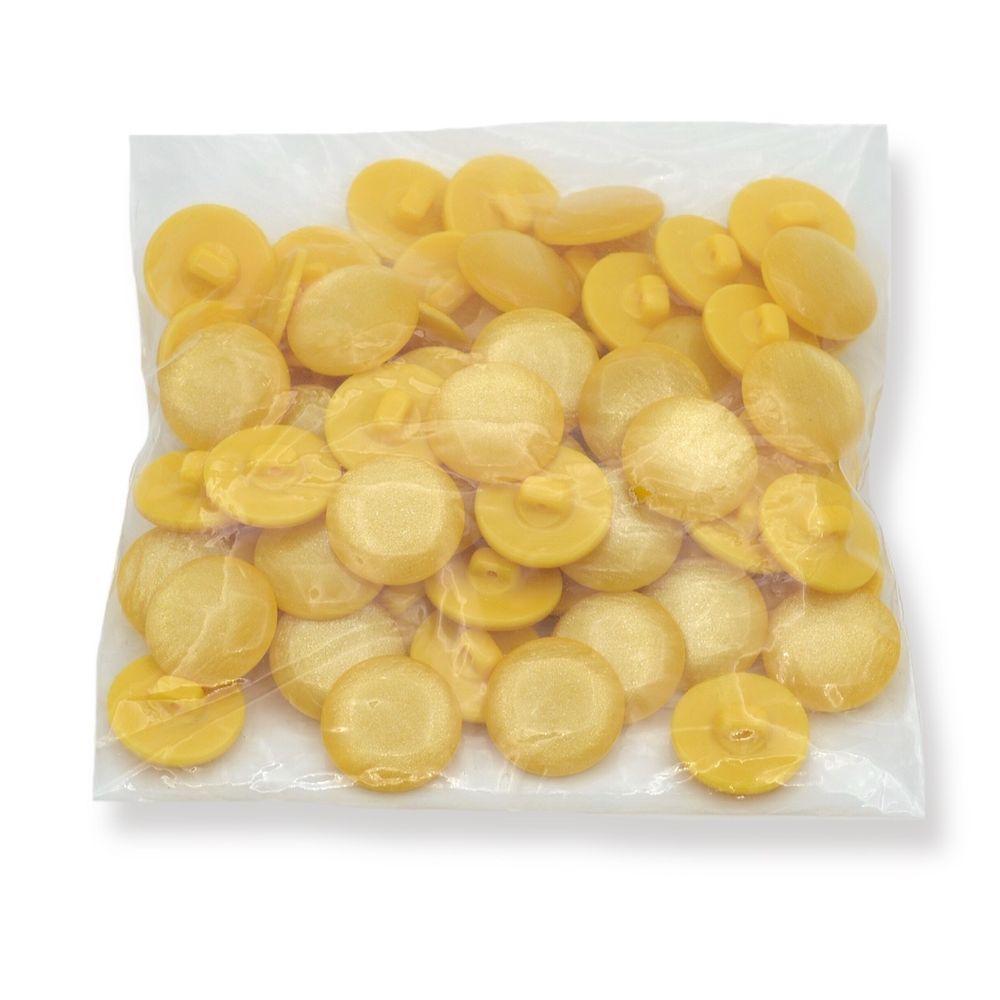 Пуговицы на ножке 32L (20мм), пластик (col.12 желтый), 72 шт, CR P-45