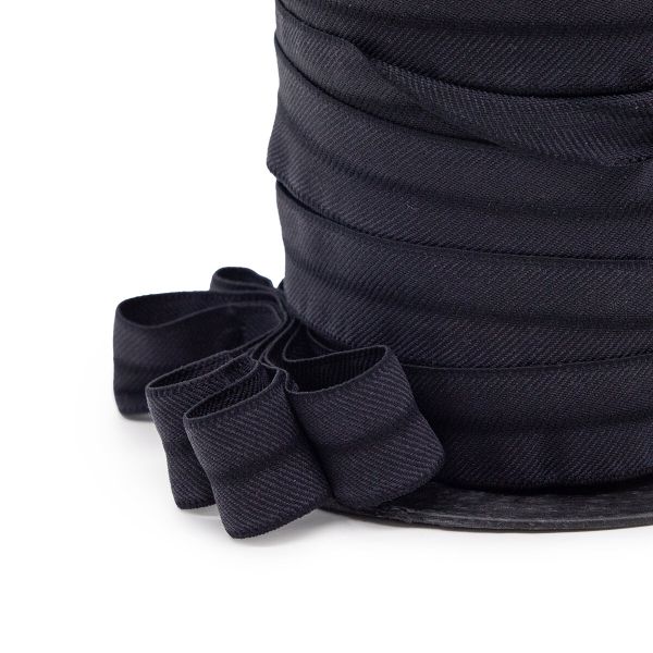 Резинка бельевая (окантовочная) блестящая 20.0 мм / 50 метров, черный