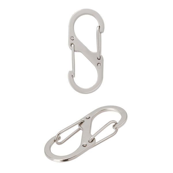 Карабин металл 12.0 мм, (41х17 мм), никель, 10 шт