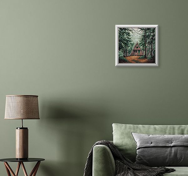 Набор для вышивания нитками Panna, Домик в лесу, 20х20 см