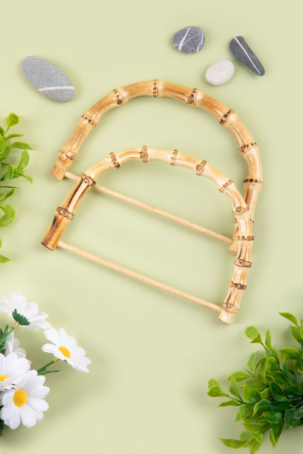 Ручки для сумки 13.2х20.3 см, 2 шт, бамбук, Gamma