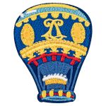 Термоаппликация "Синий воздушный шар", 5.5х7.0см