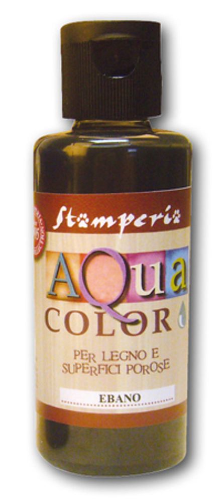 Краска на водной основе Aquacolor, черного дерева, Stamperia