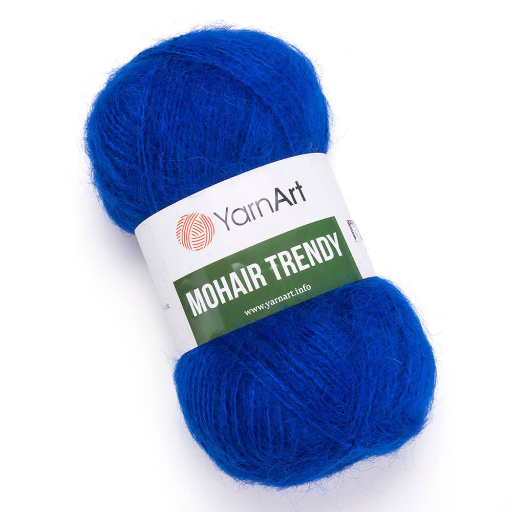 Пряжа YarnArt (ЯрнАрт) Mohair trendy / уп.5 мот. по 100 г, 220м, 128 насыщенный синий