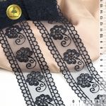 Кружево на сетке 53 мм, TR.1159B, 03 т.синий, 12м, Kruzhevo