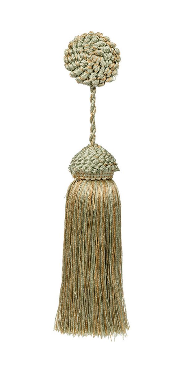 Кисти шторные 220.0 мм, 10 шт, розетка, 93071 св. зеленый/золото, Gamma КР-22