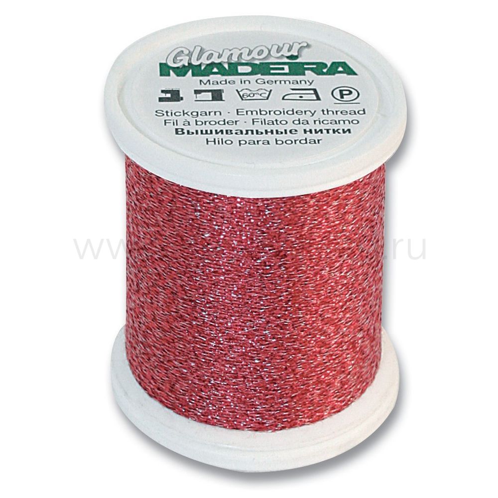 Нитки отделочные металлизированные Madeira Glamour №12, 200 м, цв. 3015, 9806, 5 катушек