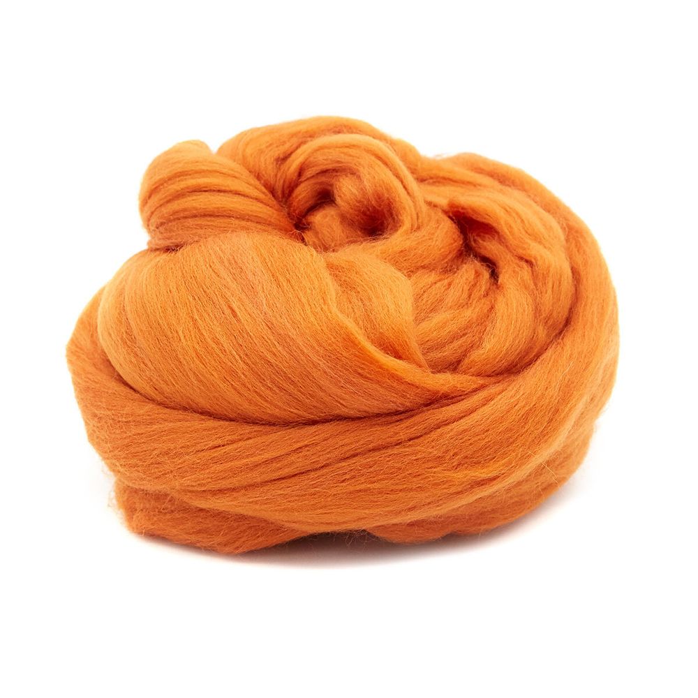Шерсть для валяния Троицкая п/тонкая 1х100 г (до 29 мкр), 31 терракот