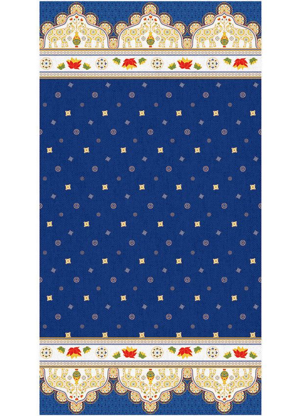 Ткань для пэчворка Peppy Индийское сари, отрез 60х110 см, 146 г/м², ИС-02 Панель синий, Peppy