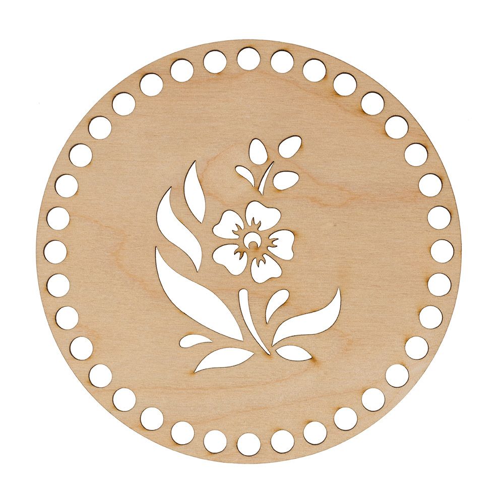 Заготовка из фанеры Панно с перфорацией, ⌀15 смх0.4 см, Цветок, Mr.Carving БА-49
