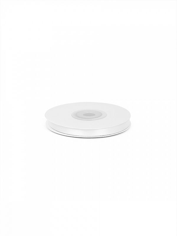 Лента атласная 1-сторонняя 6.0 мм / 22.5±1 метра, 3001 кипенно-белый, Magic4Hobby