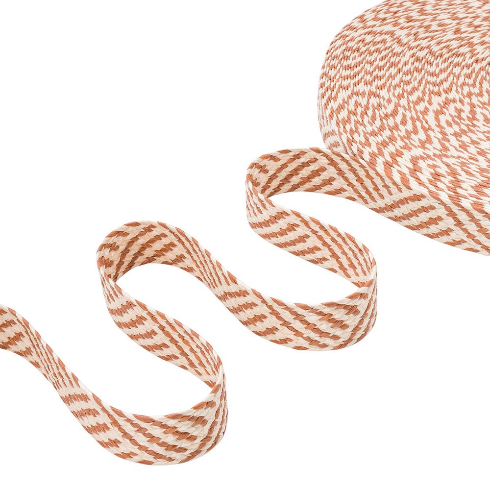 Стропа (ременная лента) 35 мм / 45.72 метра, [23.33 г/пог.м], с принтом, ZH823 св.бежевый, 3Al295