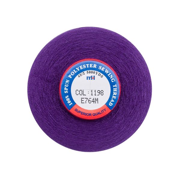 Нитки швейные Euron mH 40/2, 5000 ярд, 1198 фиолетовый, 1 катушка
