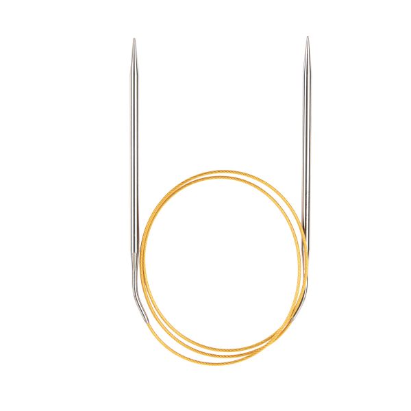 Спицы круговые ⌀4.0 мм, 80 см, с металлическим тросиком, Alpina SIL-80