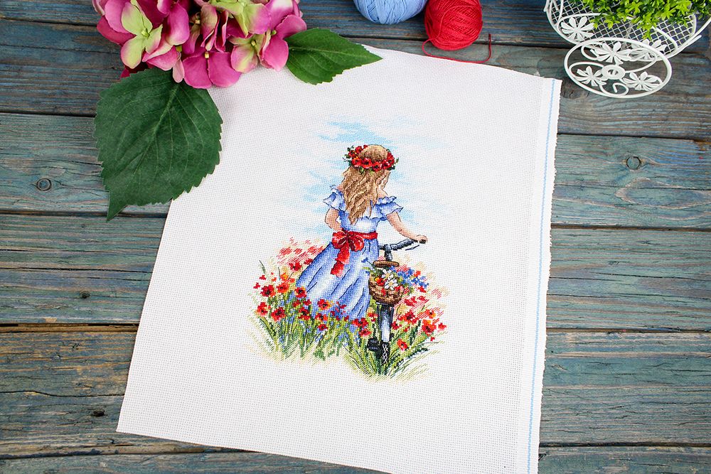 Набор для вышивания нитками МП Студия НВ-848, Маковые мечты, 23х16 см