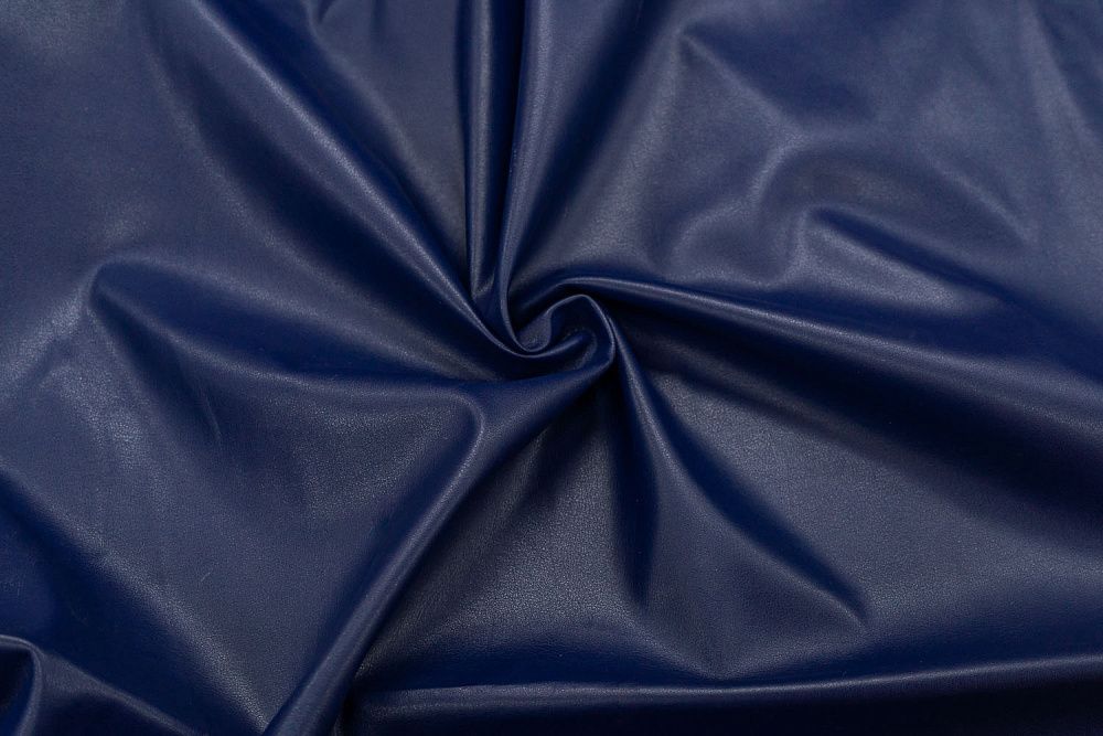 Кожа искусственная на трикотаже (ткань) 240 г/м², 143 см, цв.10 синий, 25м /TOS/