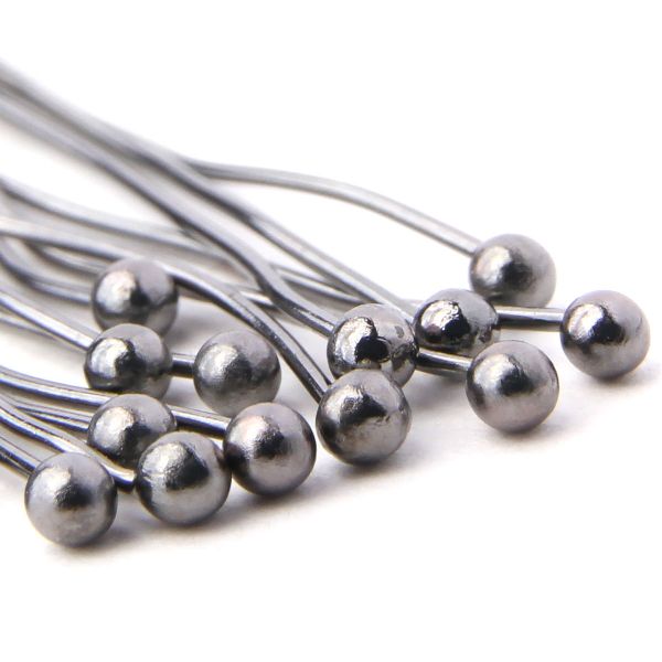 Штифты с шариком 3см, 50 шт в упак, Астра, Черный никель