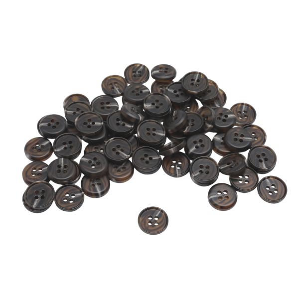 Пуговица 4 прокола 28L, col. B темно-коричневый, CN2833, 72 шт