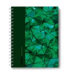 Тетрадь общая с твердой обложкой, глянцевая ламинация A5 96 л. на гребне 65 г/м², белизна 100% 4 шт клетка, 01557 Кристаллы, Светоч Т212