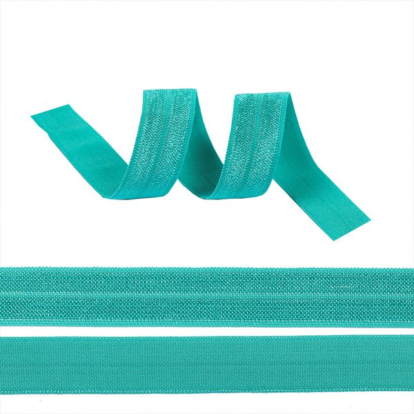 Резинка бельевая (окантовочная) блестящая 15.0 мм / 50 метров, F256 изумрудный