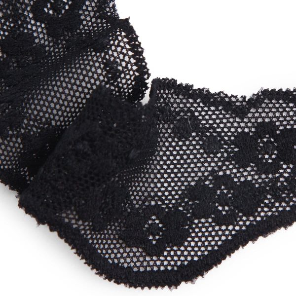 Кружево эластичное (стрейч) 40 мм / 15 метров, черный, LAEC-19138