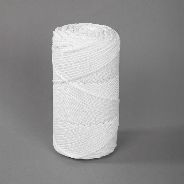 Шнур для вязания х/б ⌀3.0 мм цв.белый уп.100м