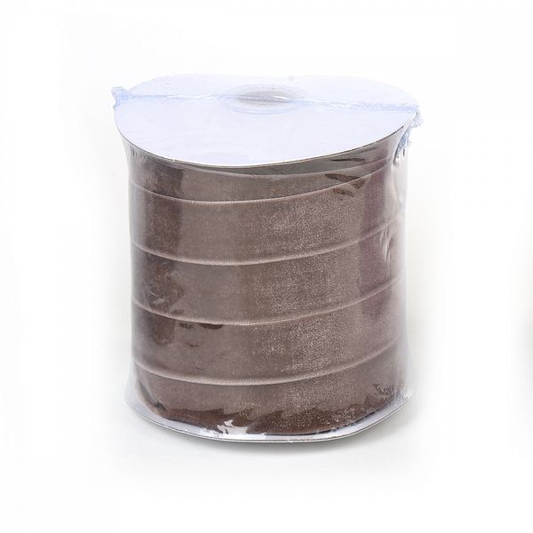 Лента бархатная (тесьма) 20.0 мм / 22.86±1 метров, арт.20VRS296 нейлон цв.кофейный