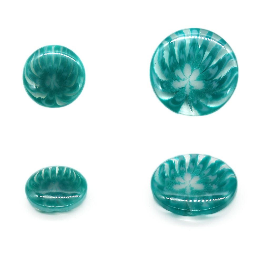 Пуговицы на ножке костюмные 15х21 мм, 24 шт, цвет зеленая бирюза