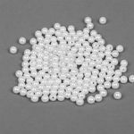 Бусины пластик (перламутр) ⌀8 мм, цв.033 белоснежный, уп.50г (213 шт), Magic4Hobby