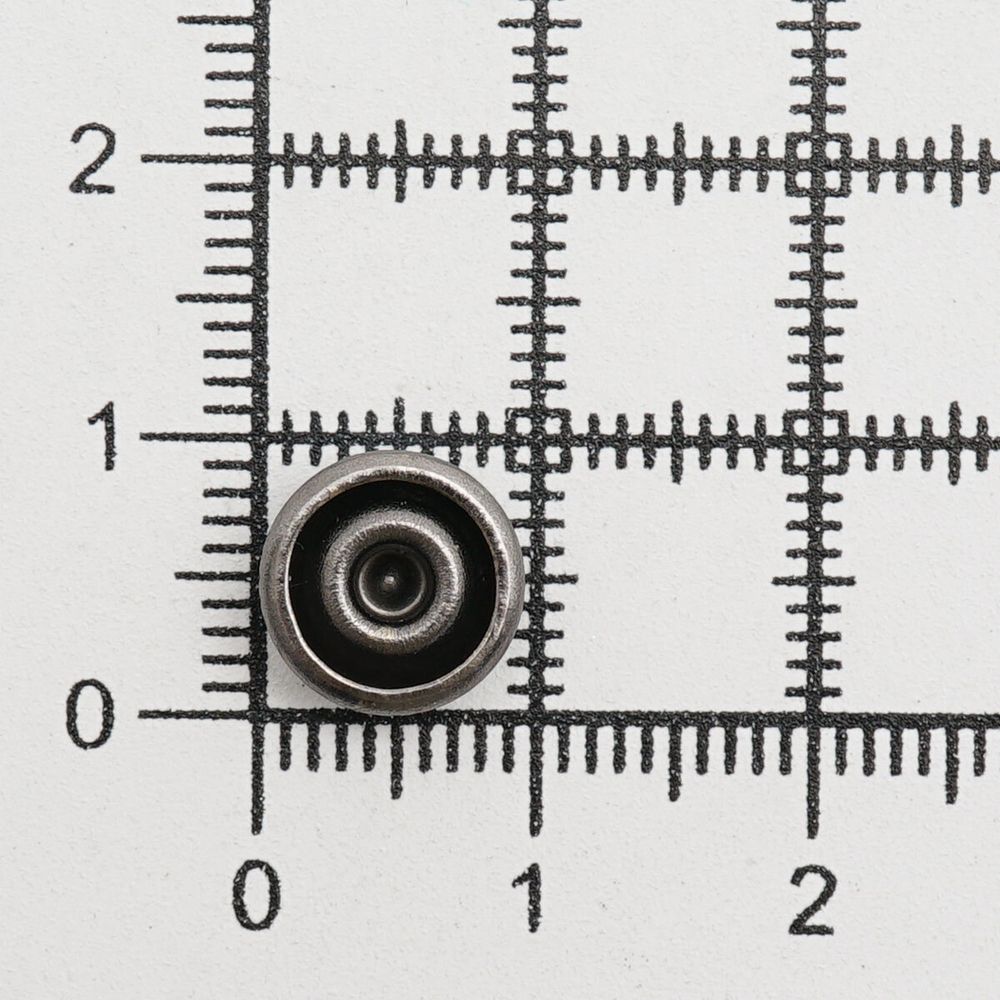 Часть кнопки рубашечной ⌀9 мм (C-часть), черн. никель мет, 100 шт, BIG
