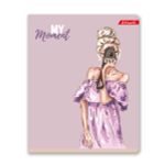 Тетрадь ученическая общая, выборочные блестки, A5+ 48 л. на скобе, белизна 100%, 10 шт, клетка, 000314 Девичьи грёзы, Светоч 48ТСК5_5_3_1