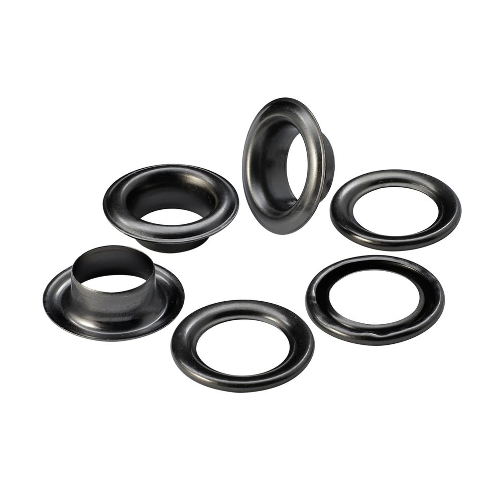 Люверсы металл ⌀11.0 мм (внутр.), чер.никель, 50 шт, BIG