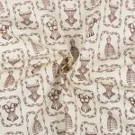 Ткань для пэчворка Peppy Век моды, отрез 50х55 см, 146 г/м², ВМ-18 бежевый, Peppy