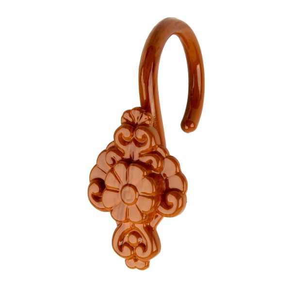 Крючки шторные для карниза навесные ⌀6 мм, 10 шт, 04 под дерево, Sofi H40