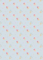 Ткань для пэчворка Peppy Весенний этюд, отрез 50х55 см, 146 г/м², ВЭ-17 голубой, Peppy