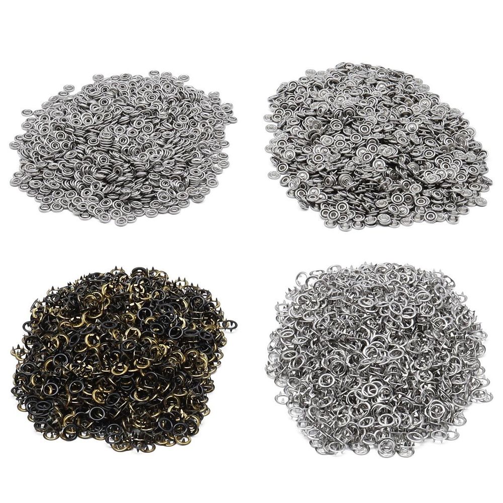 Кнопка рубашечная (джерси) открытая ⌀9.5 мм, ≈1440 шт, МЕТАЛЛ, эмаль, 322 черный глянцевый, NEW STAR