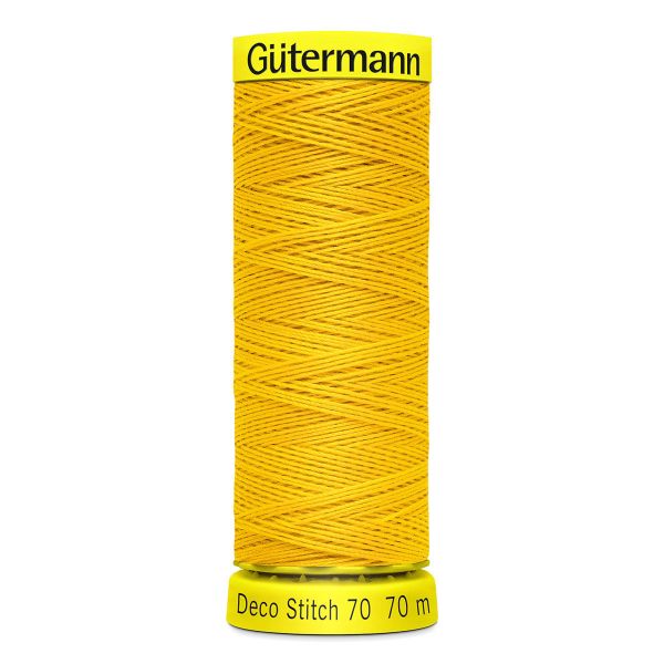 Нитки отделочные Gutermann Deco Stitch 70, 70м, 106 т.желтый, 5 катушек
