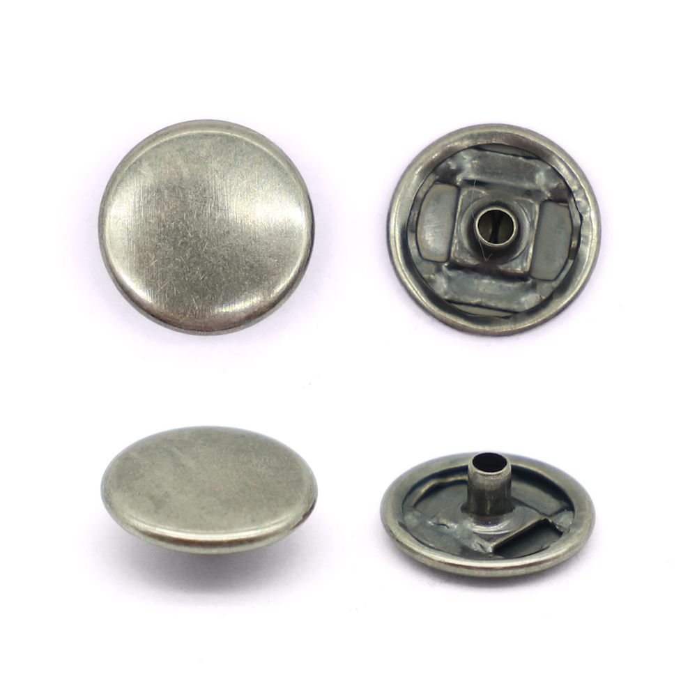 Часть кнопки Альфа (S-образная) ⌀12.5 мм, 5/12 темное серебро, 100 шт