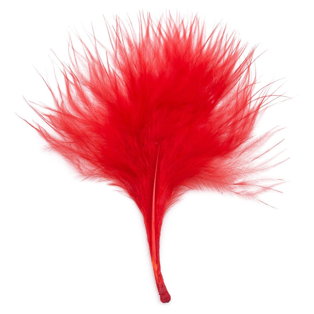 Перья декоративные 5-10см, 25 шт, H-72 красный