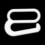 Крючки для бюстгальтера пластик 20.0 мм, 100 шт, белый, 7724208-1