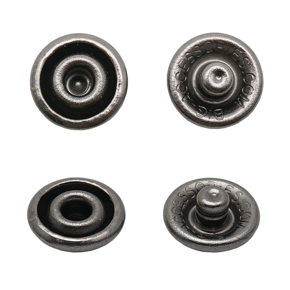 Часть кнопки рубашечной ⌀9 мм (C-часть), черн. никель мет, 100 шт, BIG