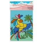 Набор для раскрашивания цветным песком №40 Попугай, 16.5х23 см, Hobbius SPT-01